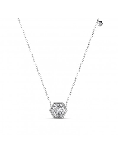 Hexagon Necklace - Silver...