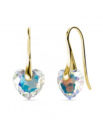 Crystaline Heart Earrings -...