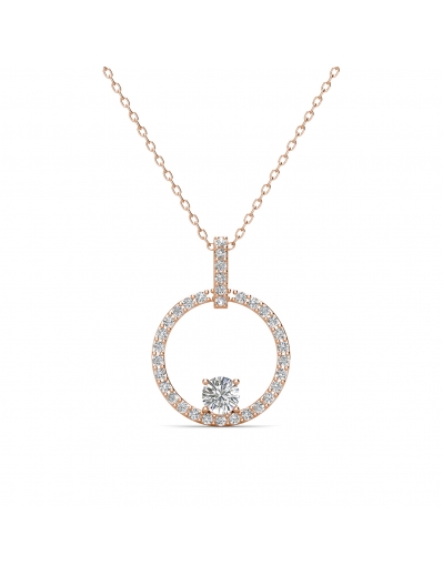 Pendentif Amory - Or Rosé...