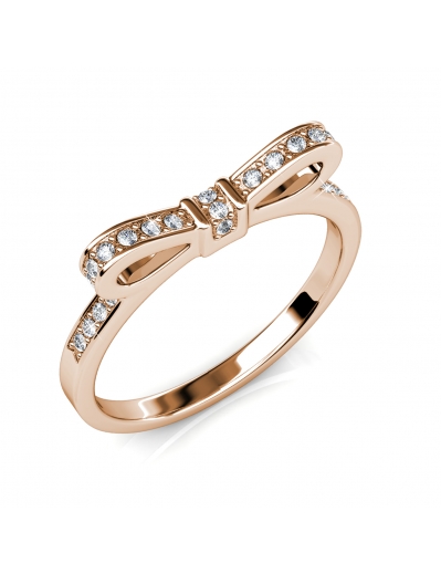 copy of Ribbon Ring - Silver and Crystal