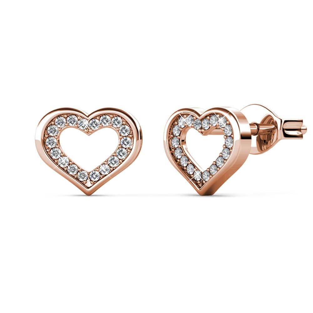 Boucles d'oreilles Zeal - Or Rosé et Cristal