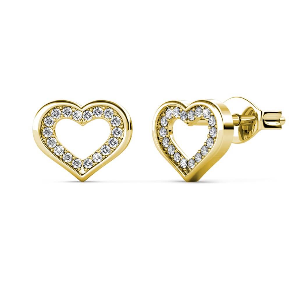 Boucles d'oreilles Zeal - Doré et Cristal