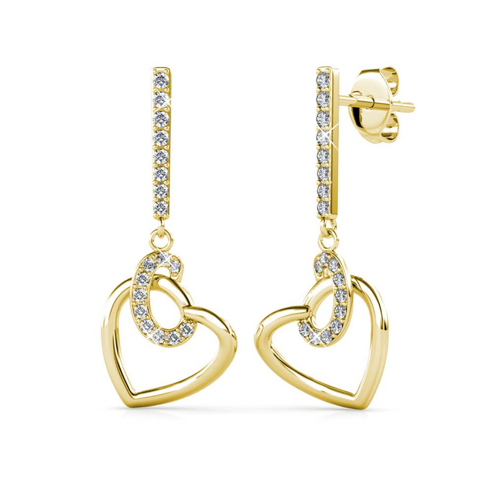 Boucles d'oreilles Allure - Doré et Cristal