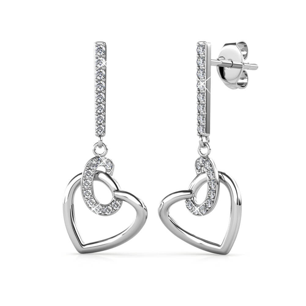 Boucles d'oreilles Allure - Argenté et Cristal