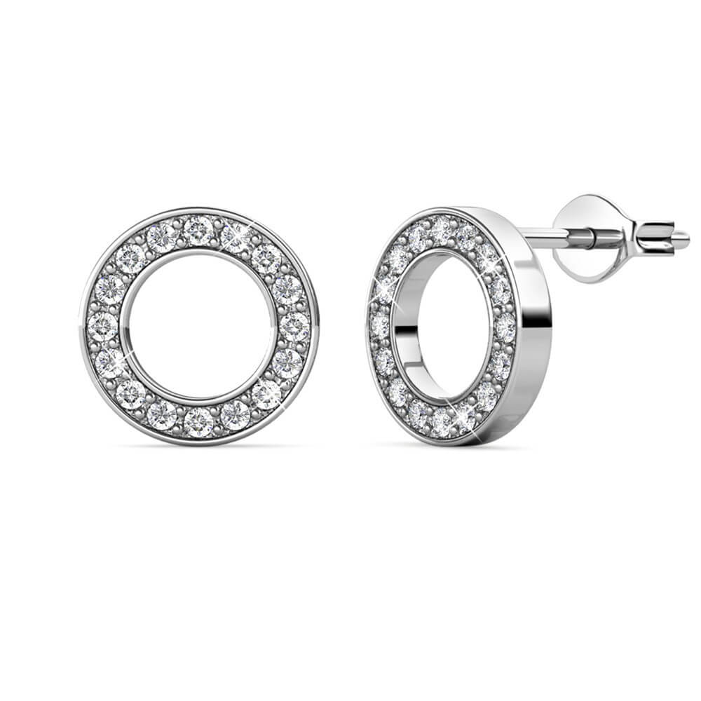 Boucles d'oreilles Ophir - Argenté et Cristal