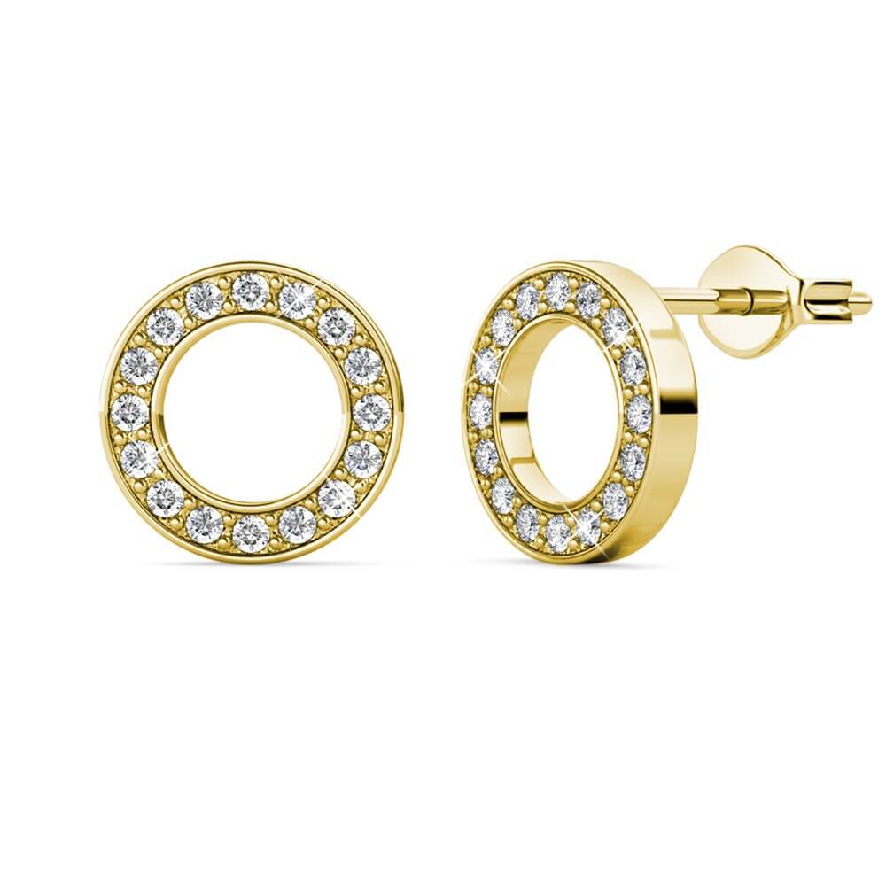 Boucles d'oreilles Ophir - Doré et Cristal
