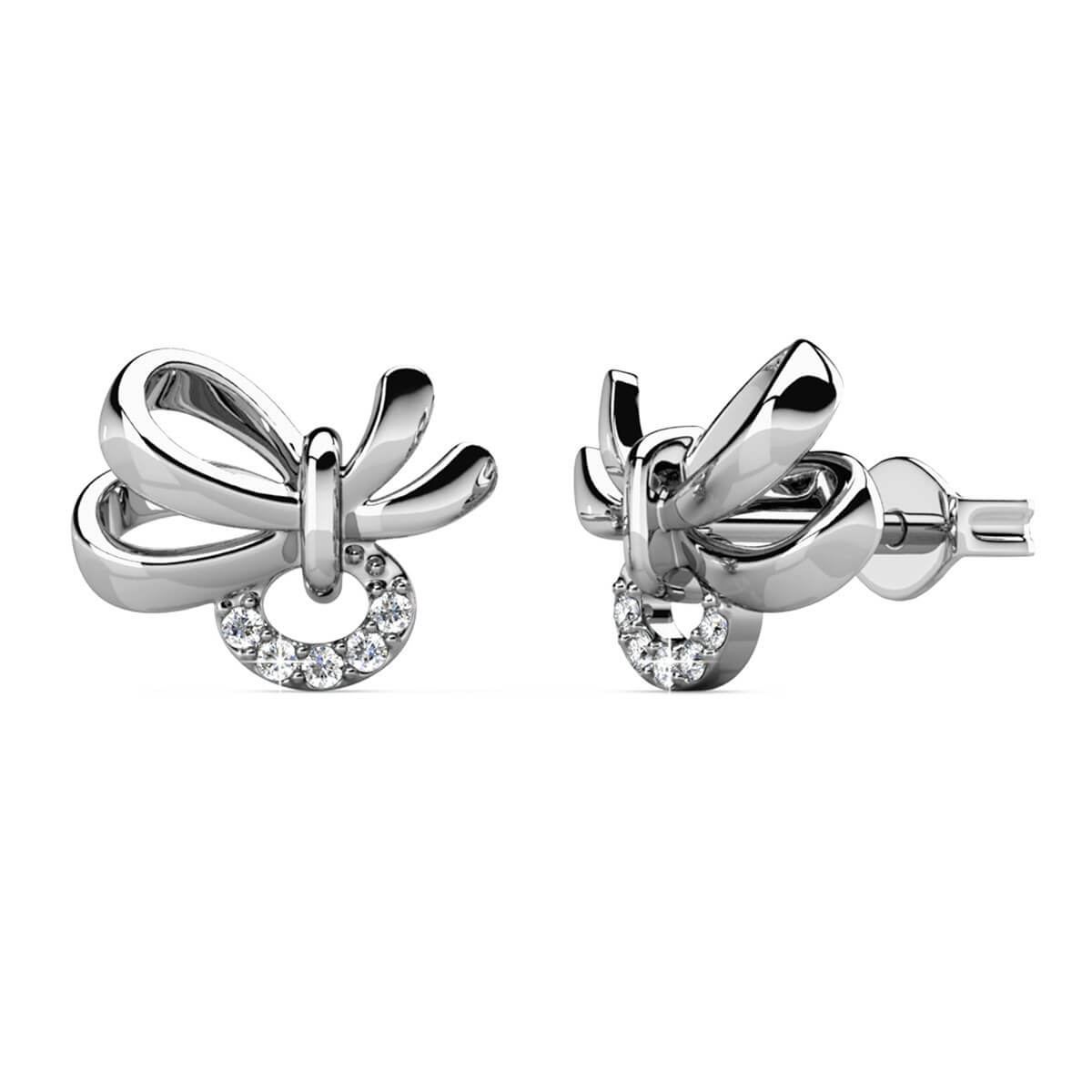 Boucles d'oreilles Posie - Argenté et Cristal