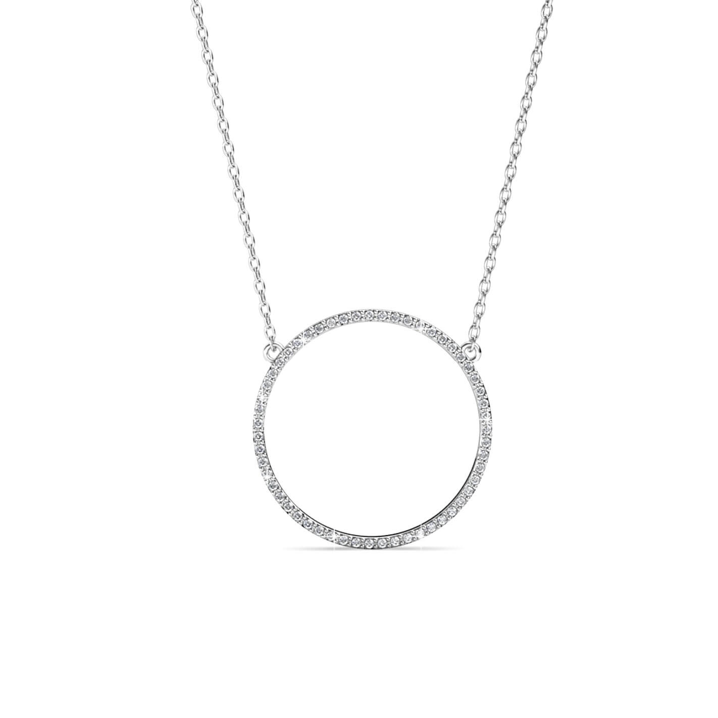 Olina Necklace - Silver and Crystal