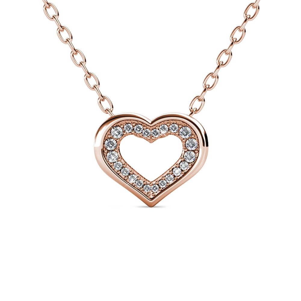Zeal Necklace - Rose Gold and Crystal