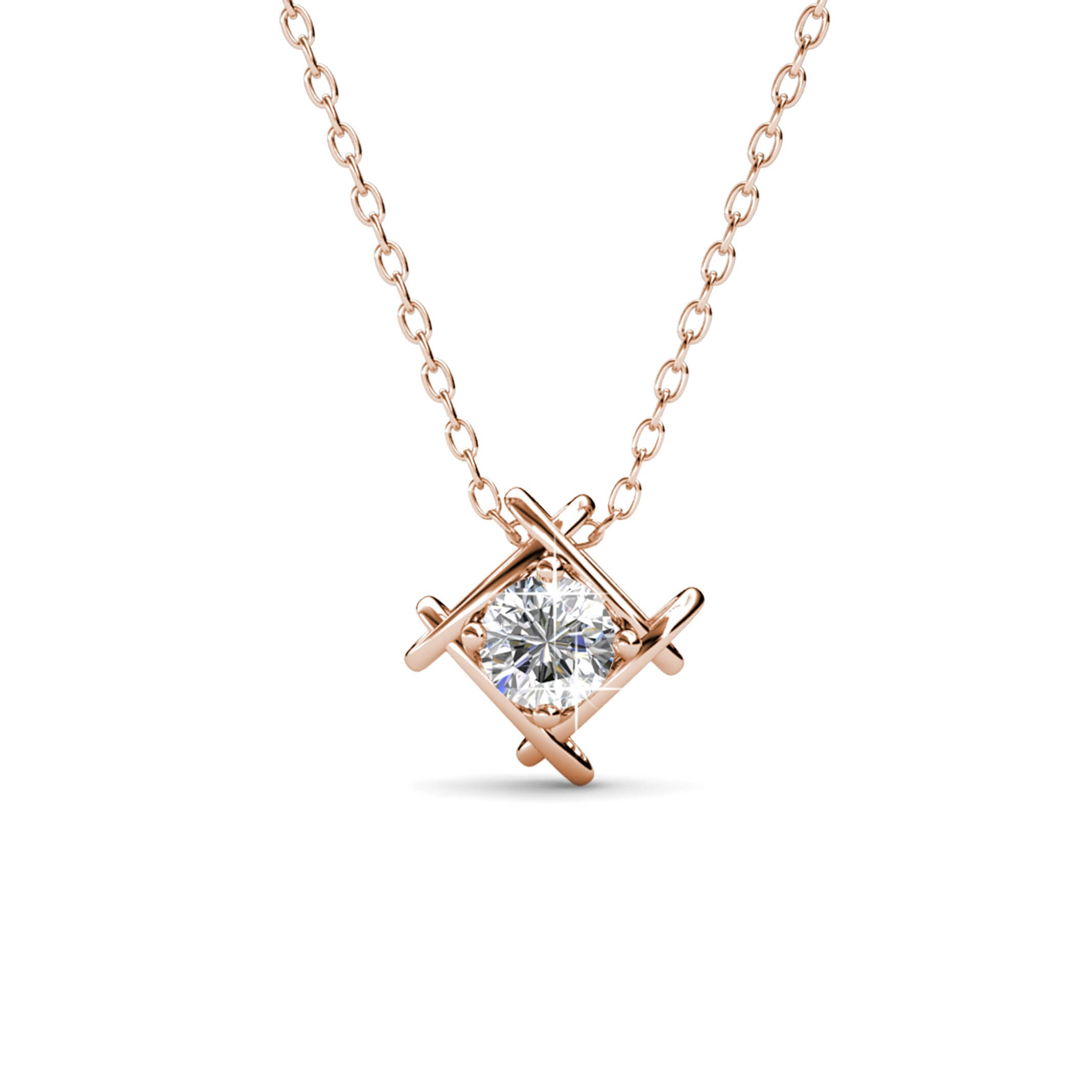 Roxy Pendants - Rose Gold and Crystal