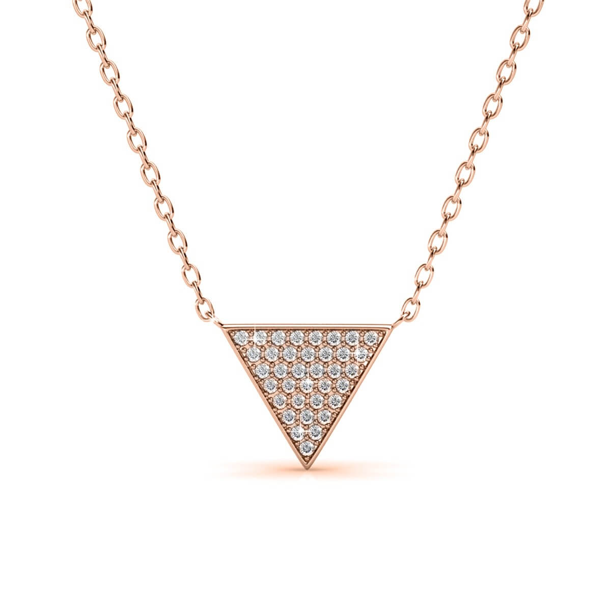 Veron Necklace - Rose Gold and Crystal