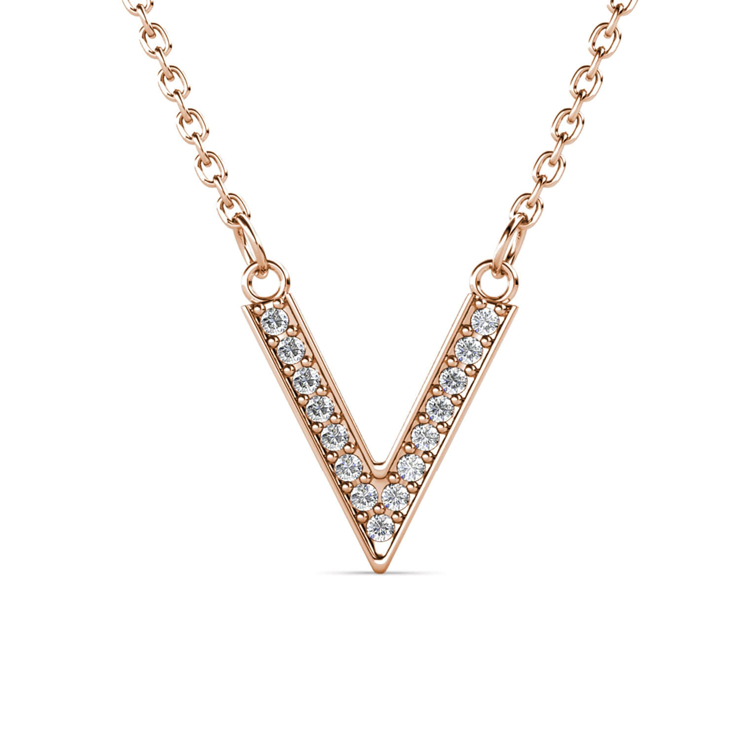 Victory Necklaces - Rose Gold and Crystal