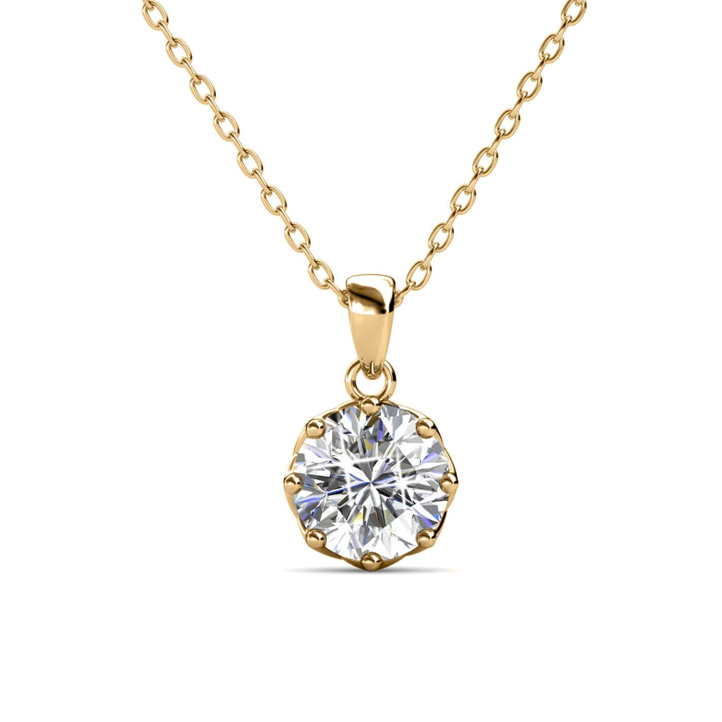Lily Pendants - Gold and Crystal