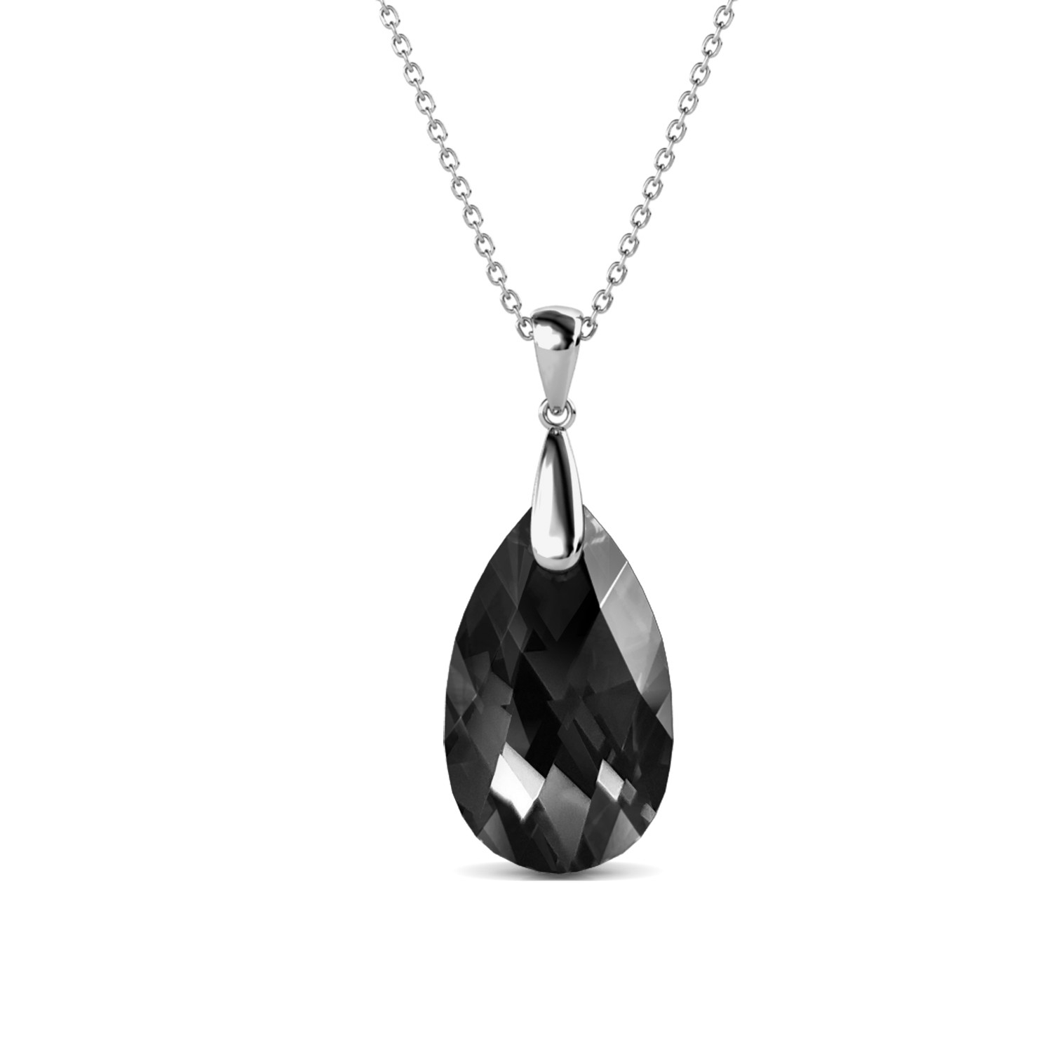 Pendentifs Raindrop - Argenté et Noir