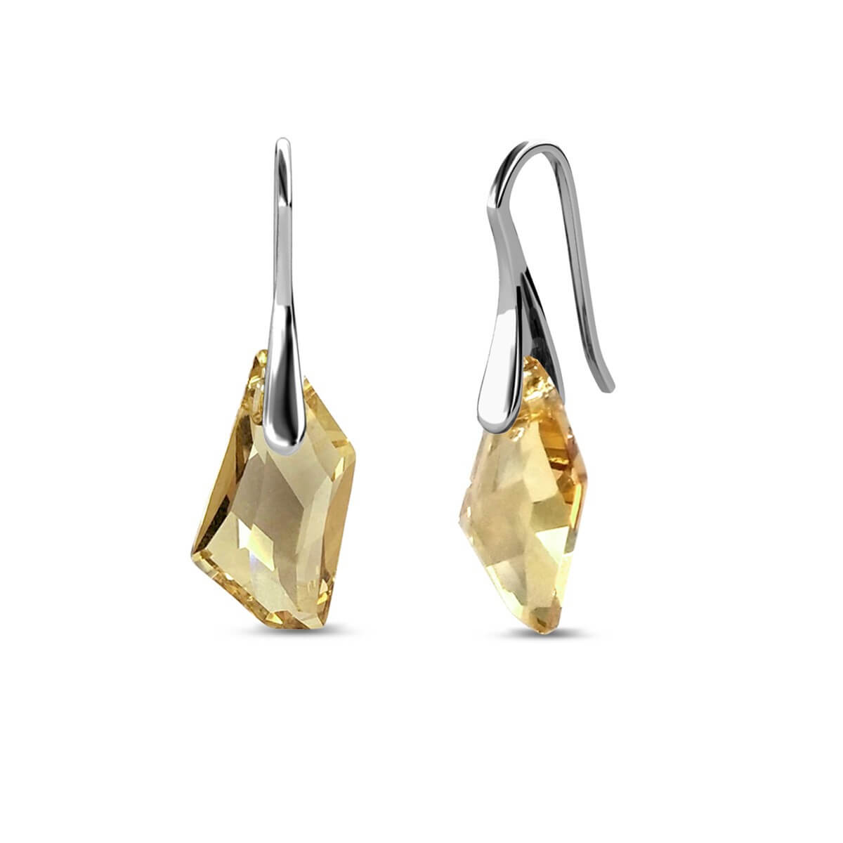 Boucles d'oreilles Silver Knight - Argenté et Ambre