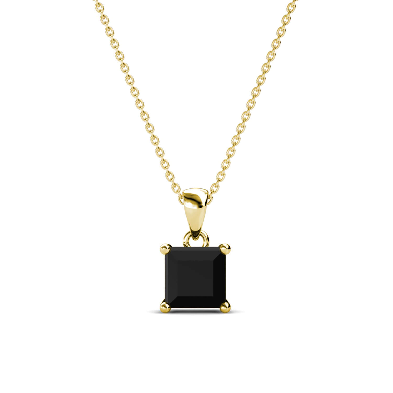 Simple Square Pendant - Gold and Black