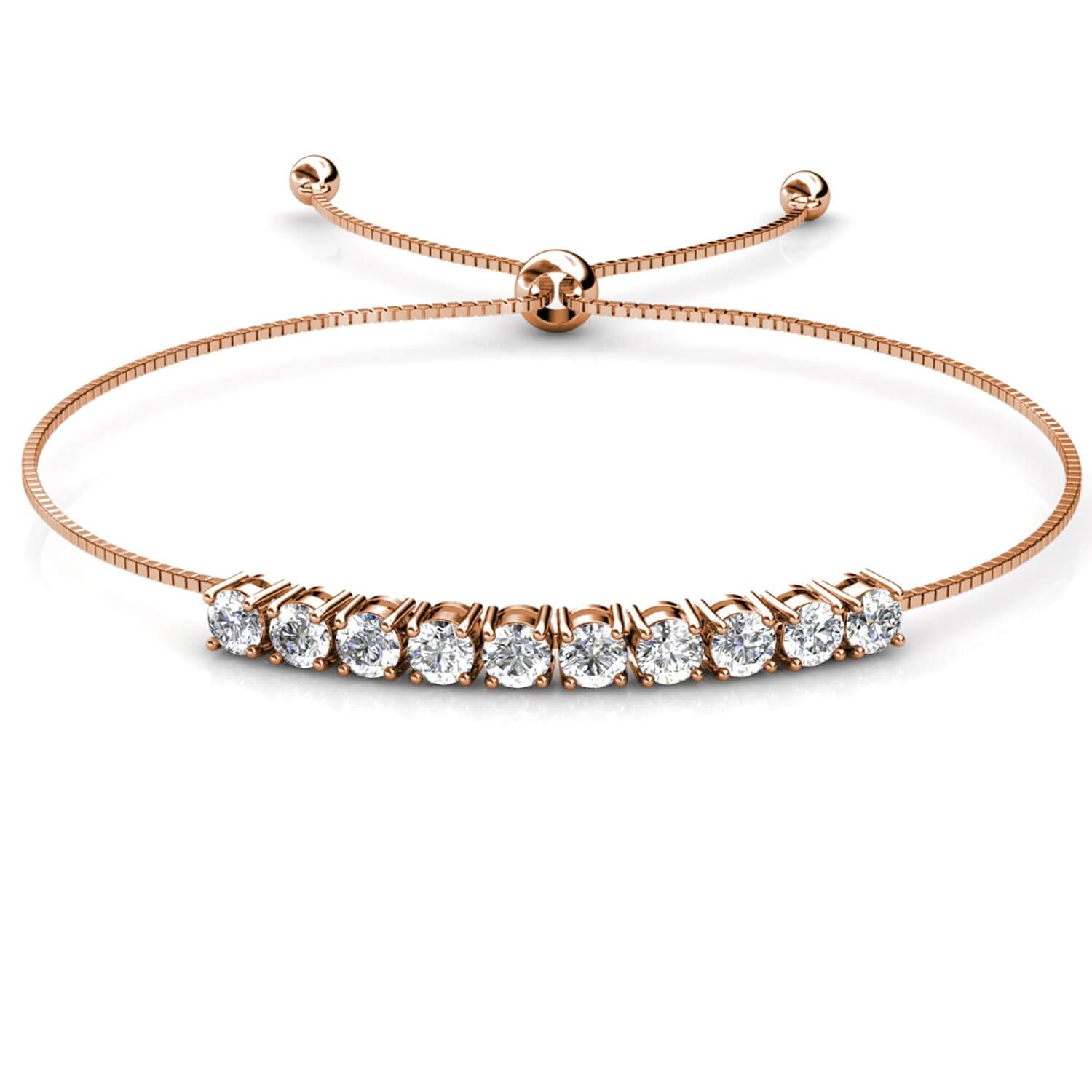 Bracelet Crystal Mia - Or Rosé et Cristal