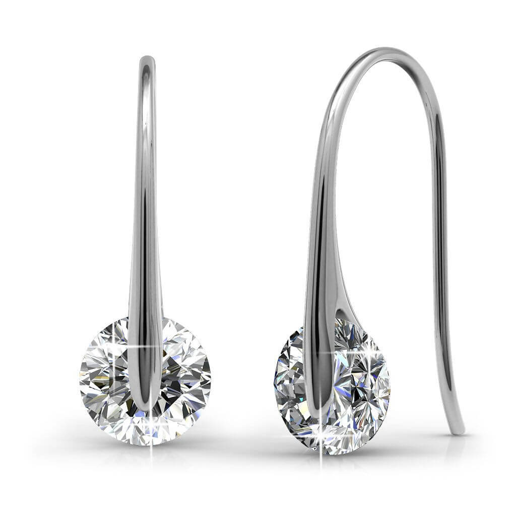 Boucles d'oreilles Classy - Argenté et Cristal