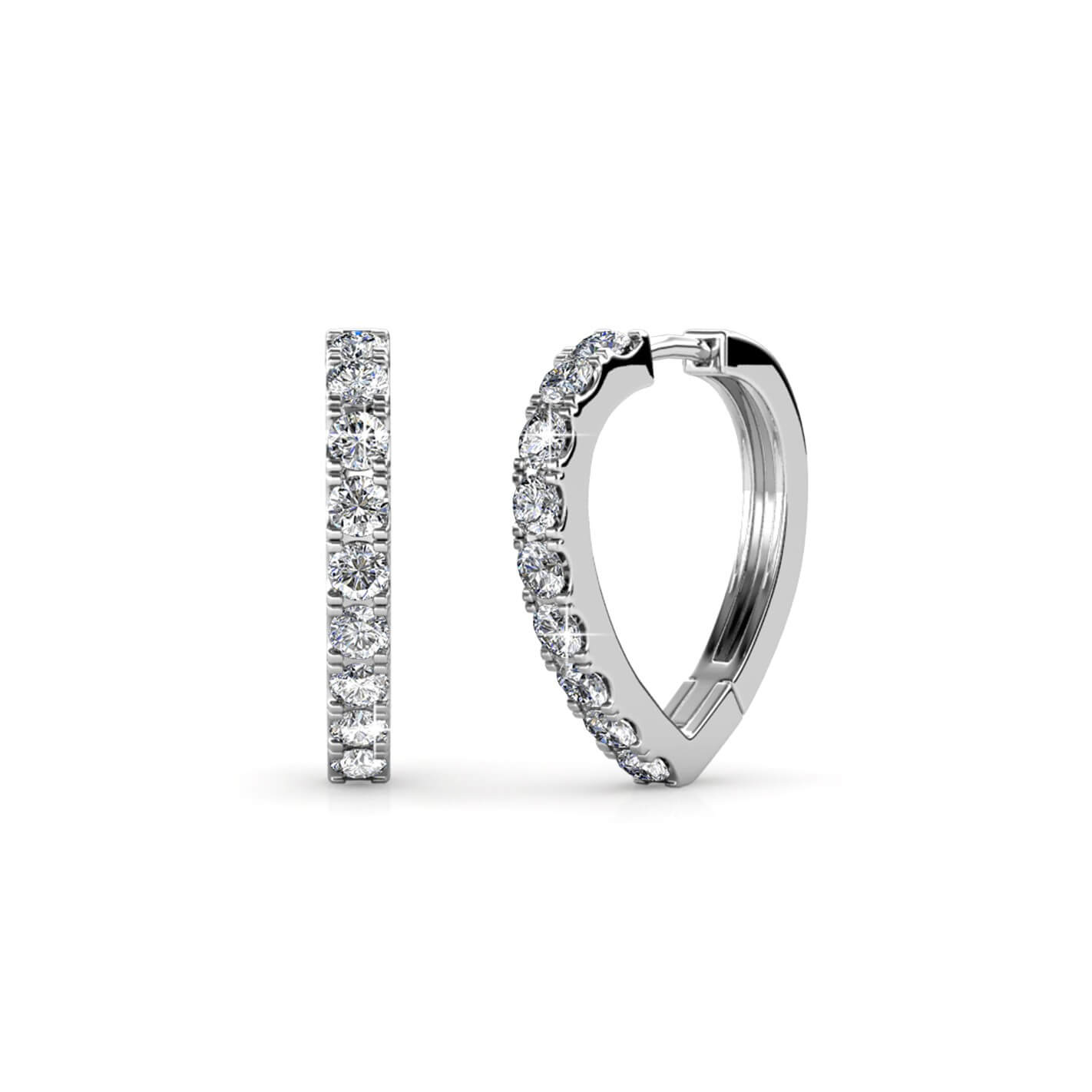 Boucles d'oreilles Ariane - Argenté et Cristal