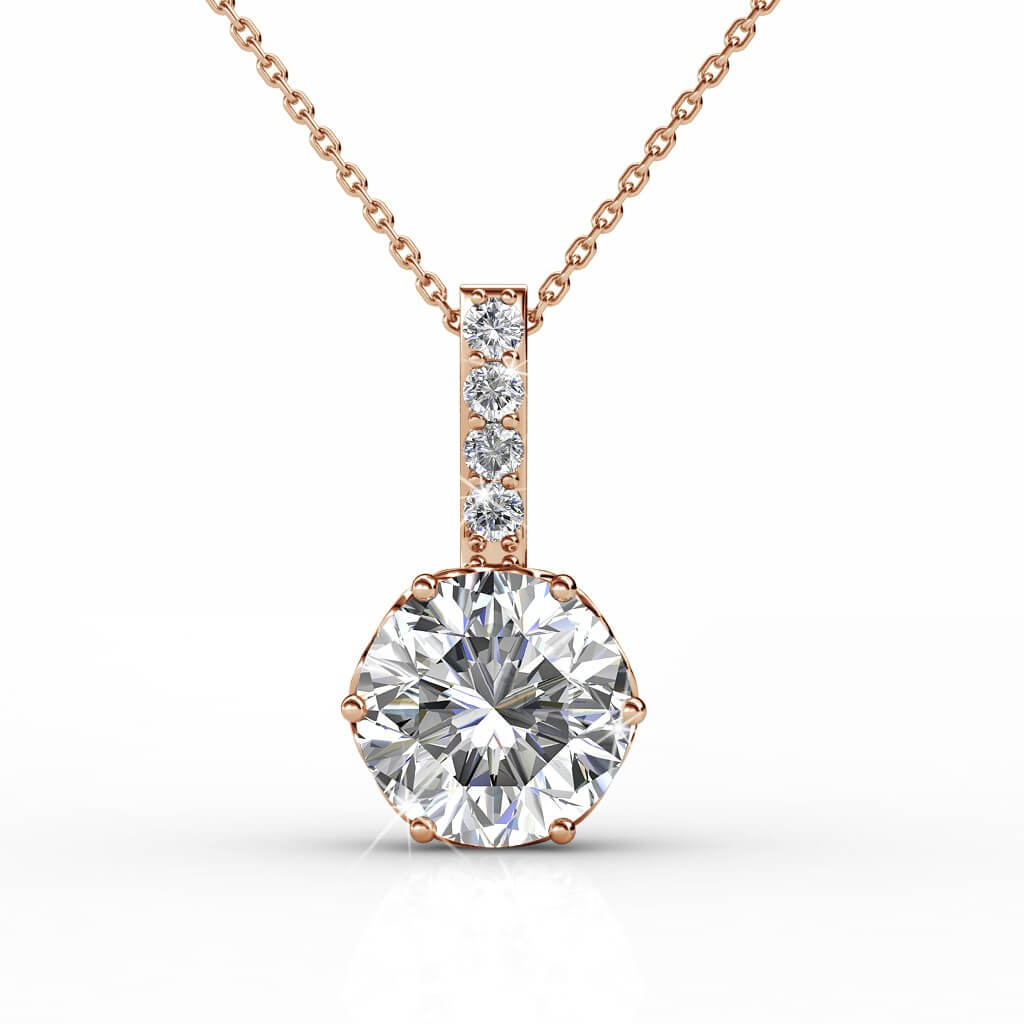 Kristine Pendants - Rose Gold and Crystal
