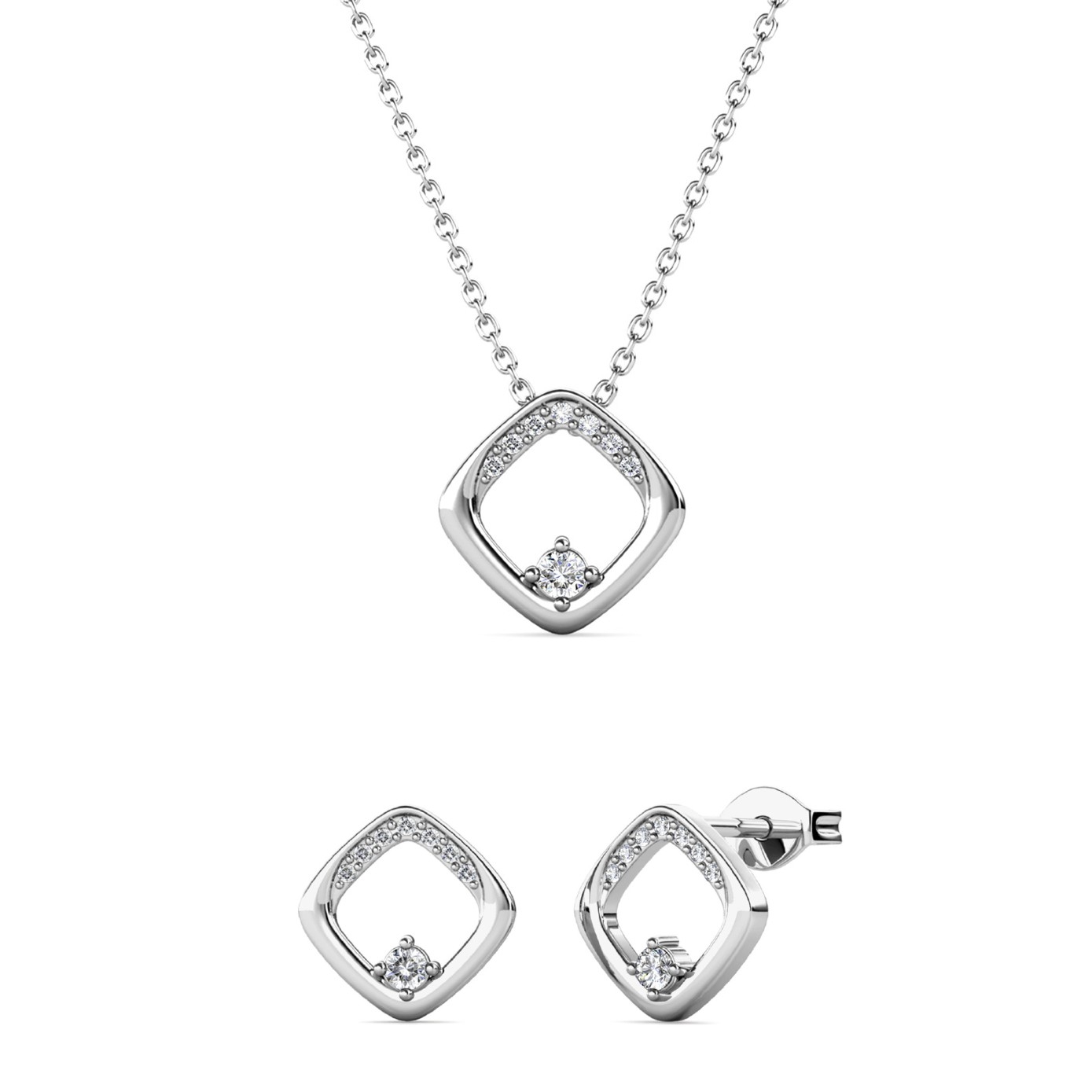 Parures Adelise - Argenté et Cristal