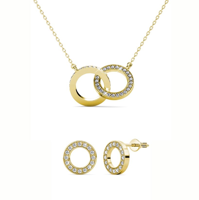 Parures Ophir Circle Twin - Doré et Cristal