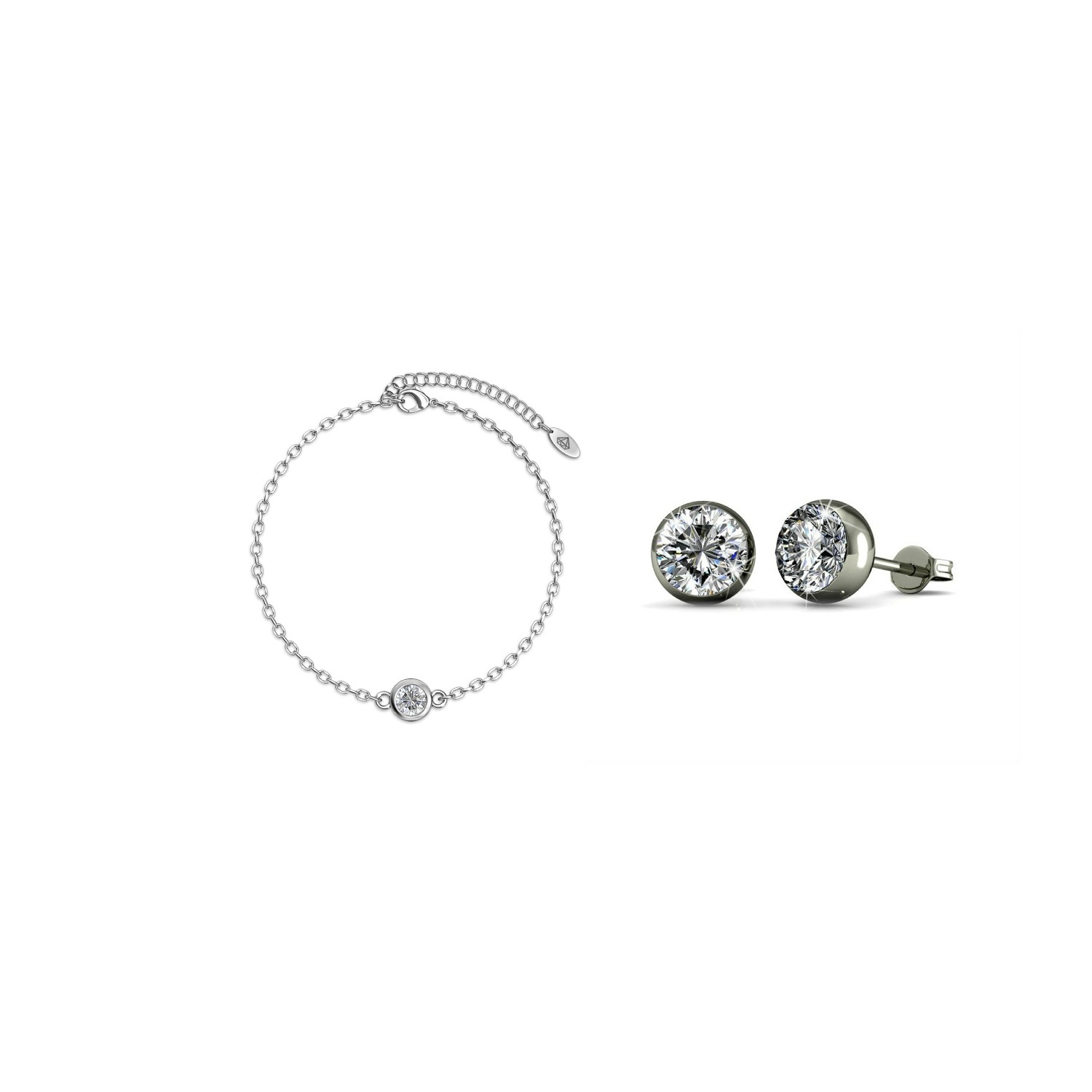 Parure et Coffret Birth Stone Moon - Argenté et Cristal