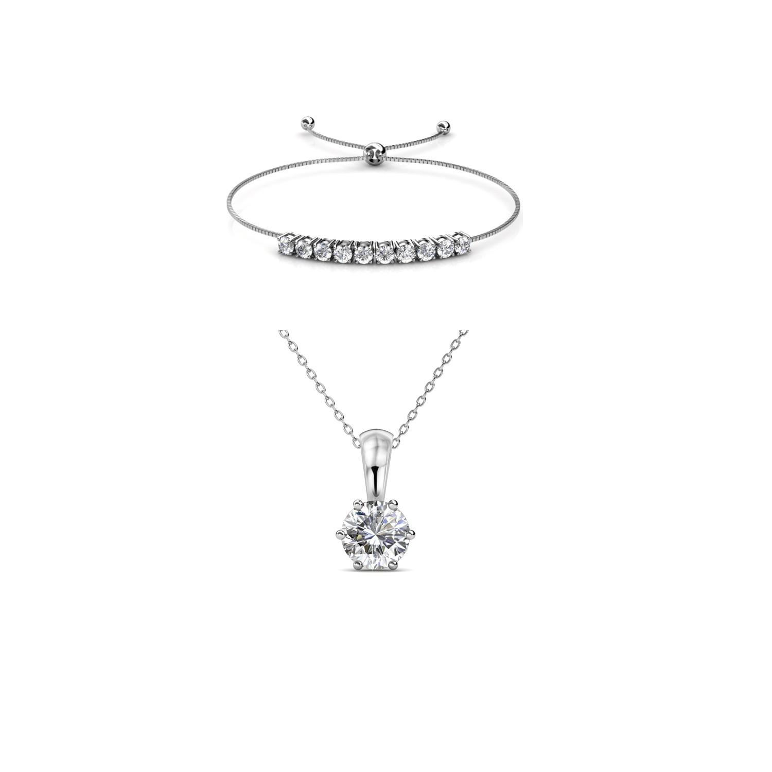 Parure Crystal Mia Birth Stone - Argenté et Cristal