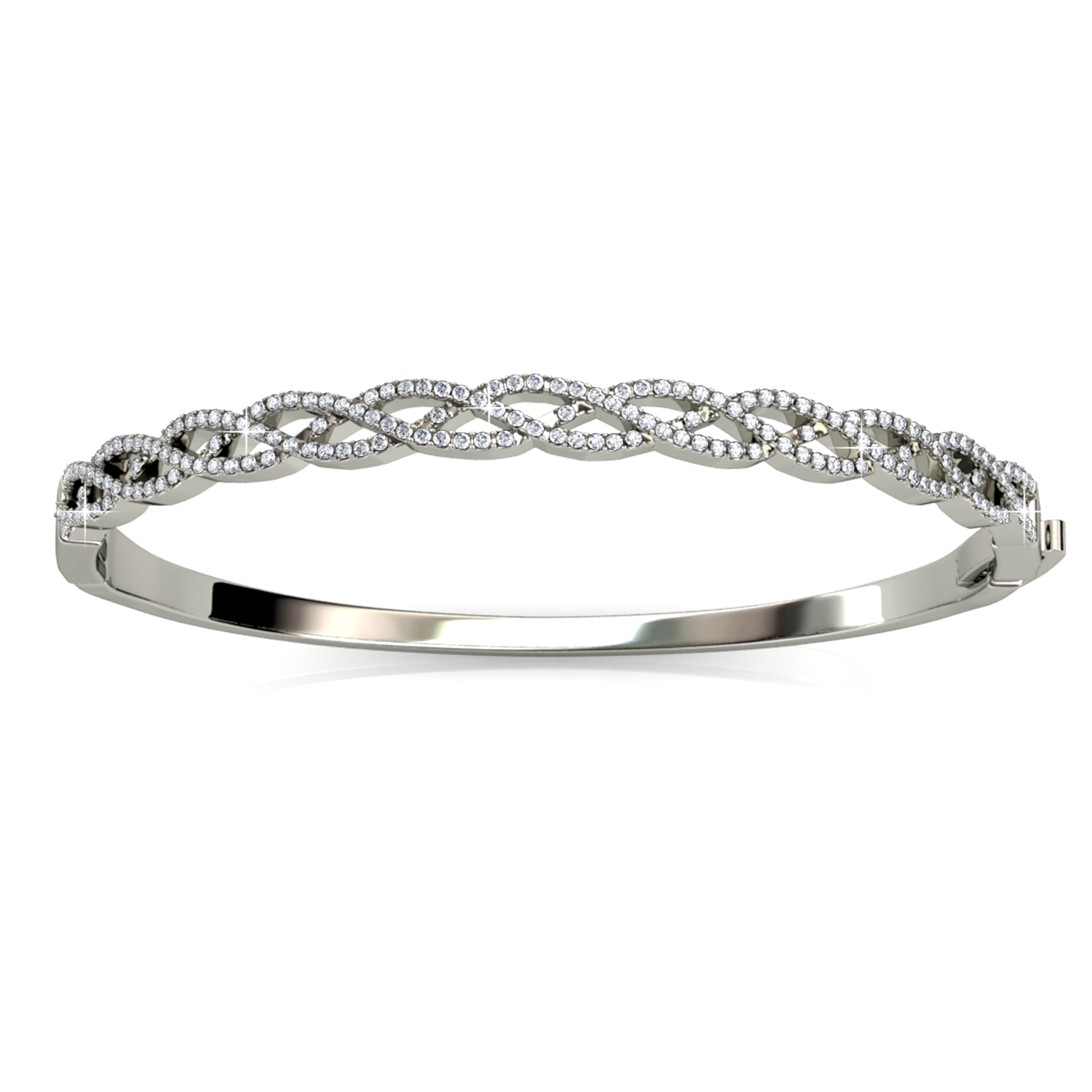 Bracelet Braided - Argenté et Cristal