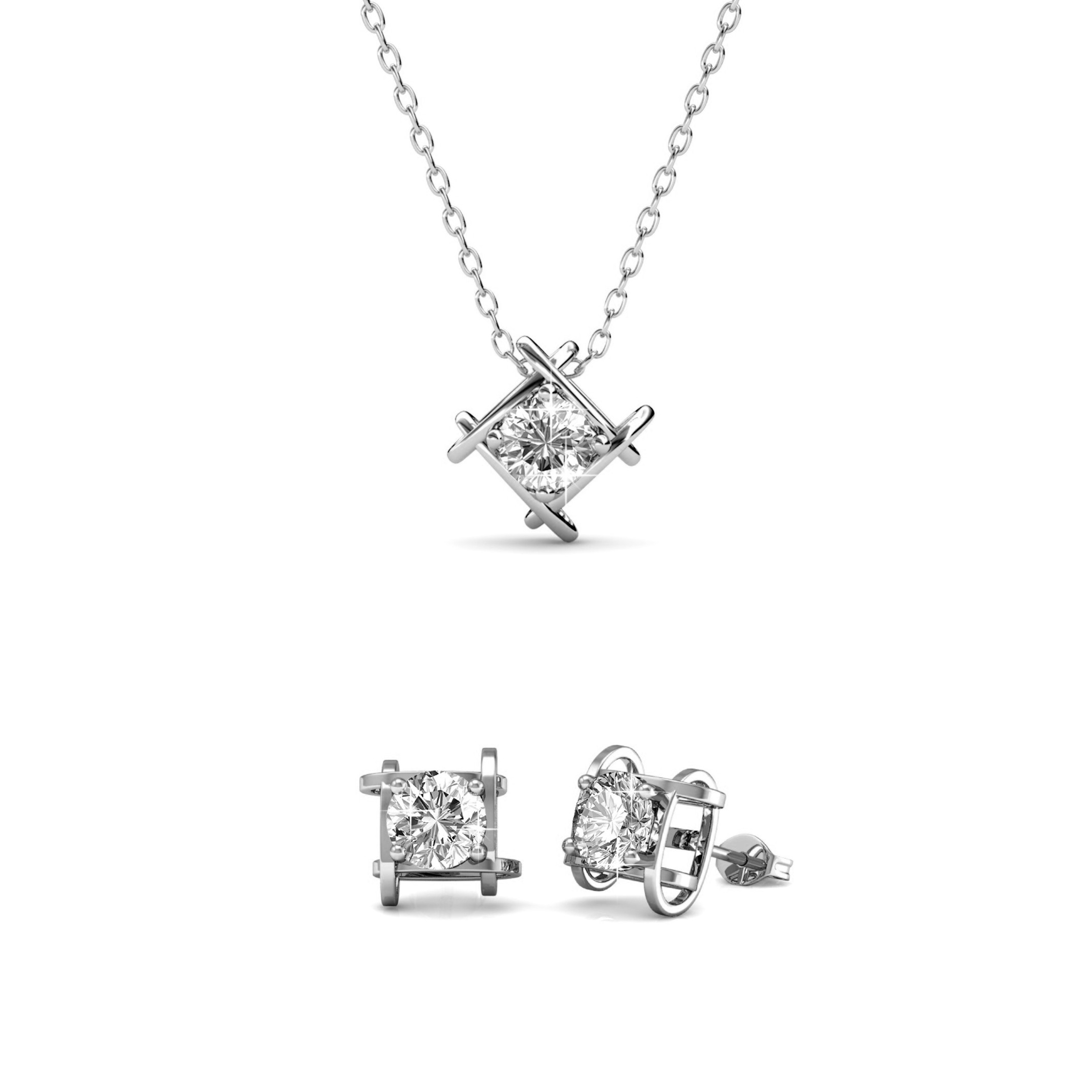 Parure Roxy - Argenté et Cristal