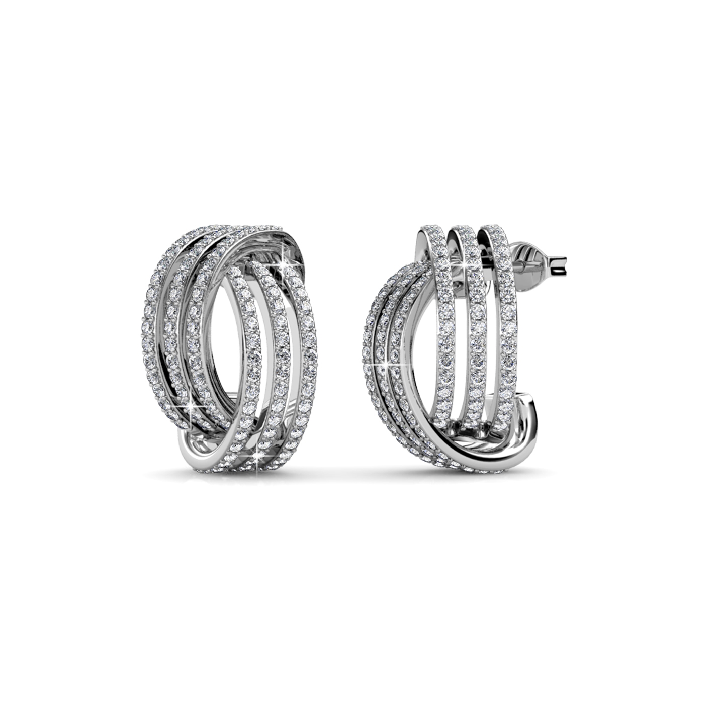 Boucles d'oreilles Cherish - Argenté et Cristal