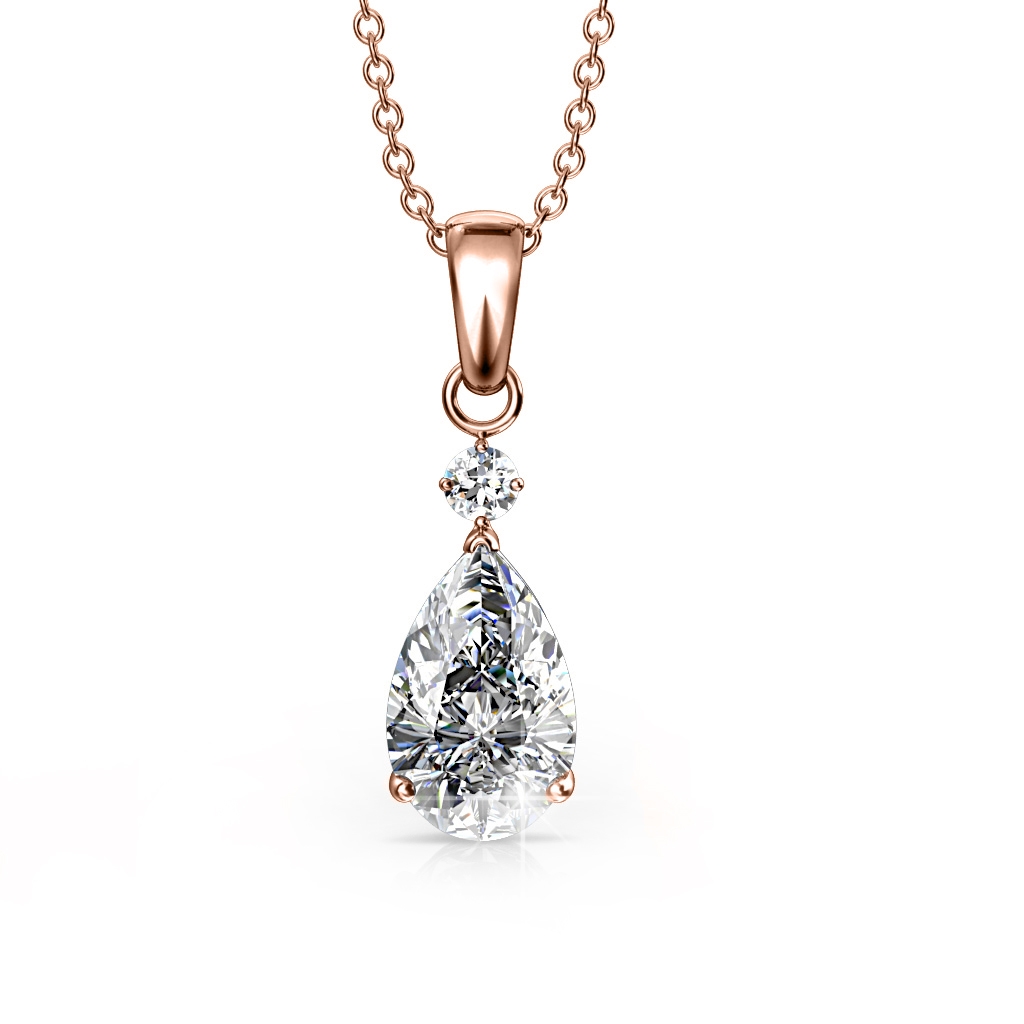 Princess Pendants - Rose Gold and Crystal