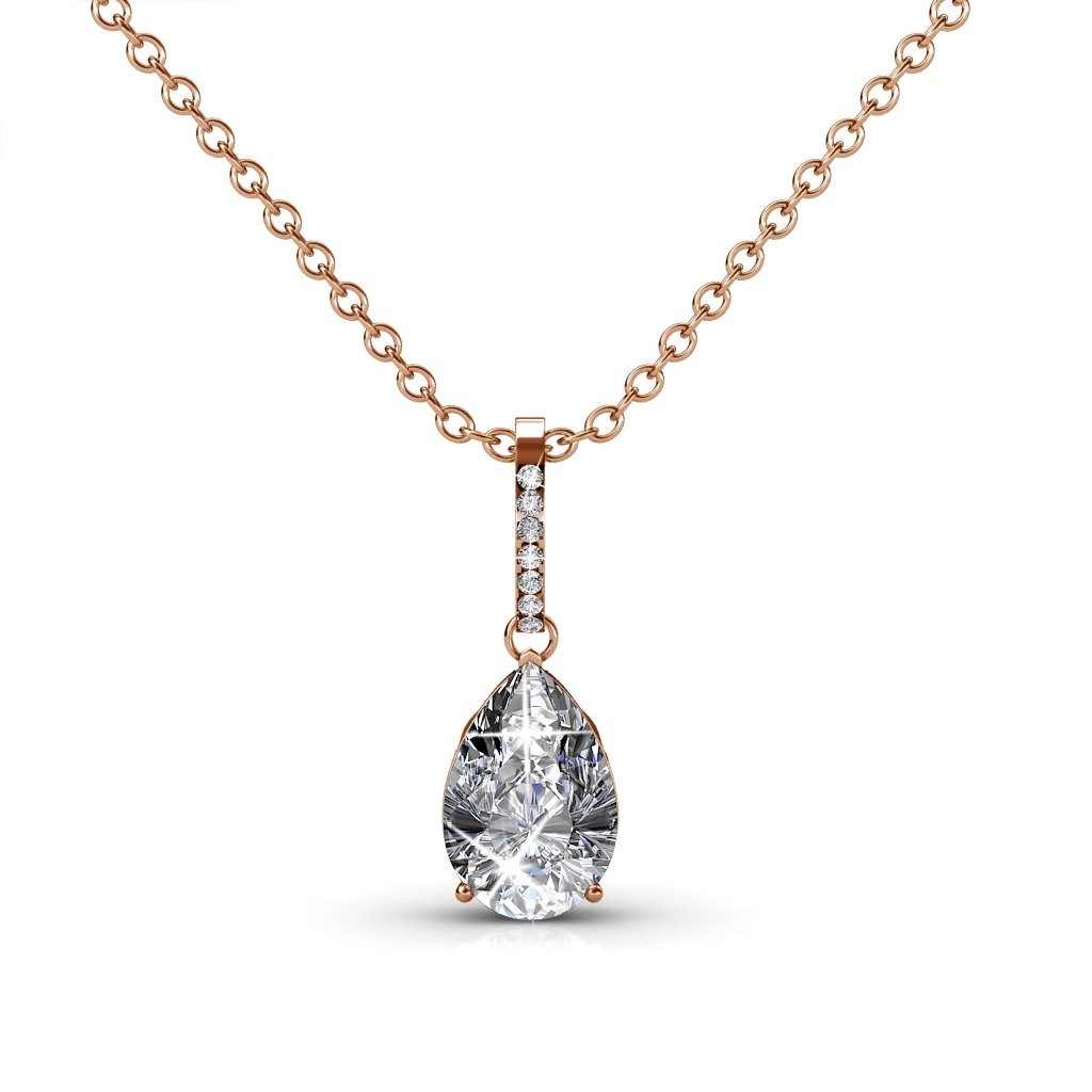 Pendentifs New Drop - Or Rosé et Cristal