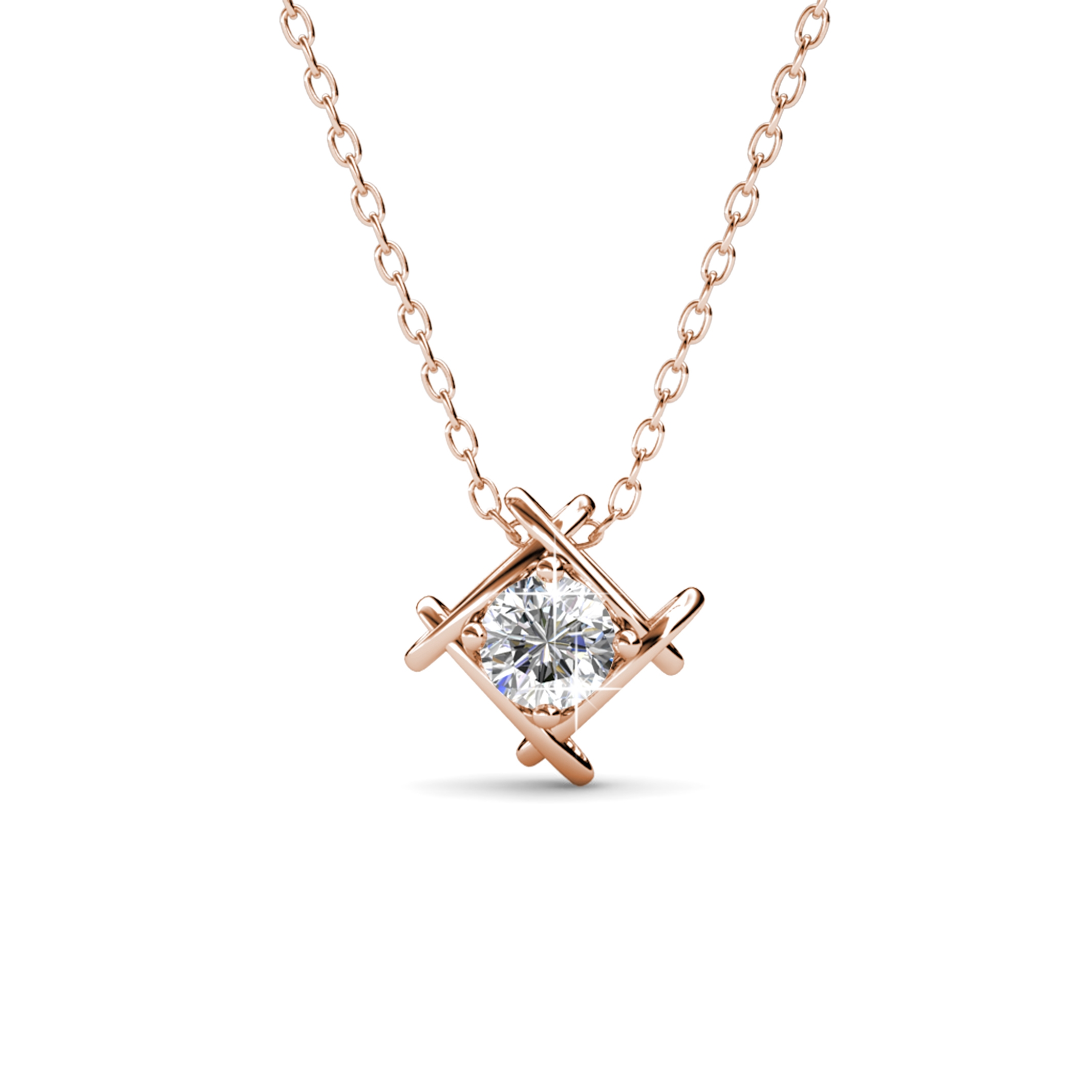Roxy Pendants - Rose Gold and Crystal