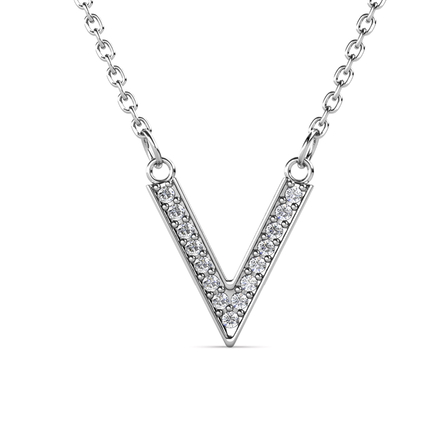 Victory Necklace - Silver and Crystal