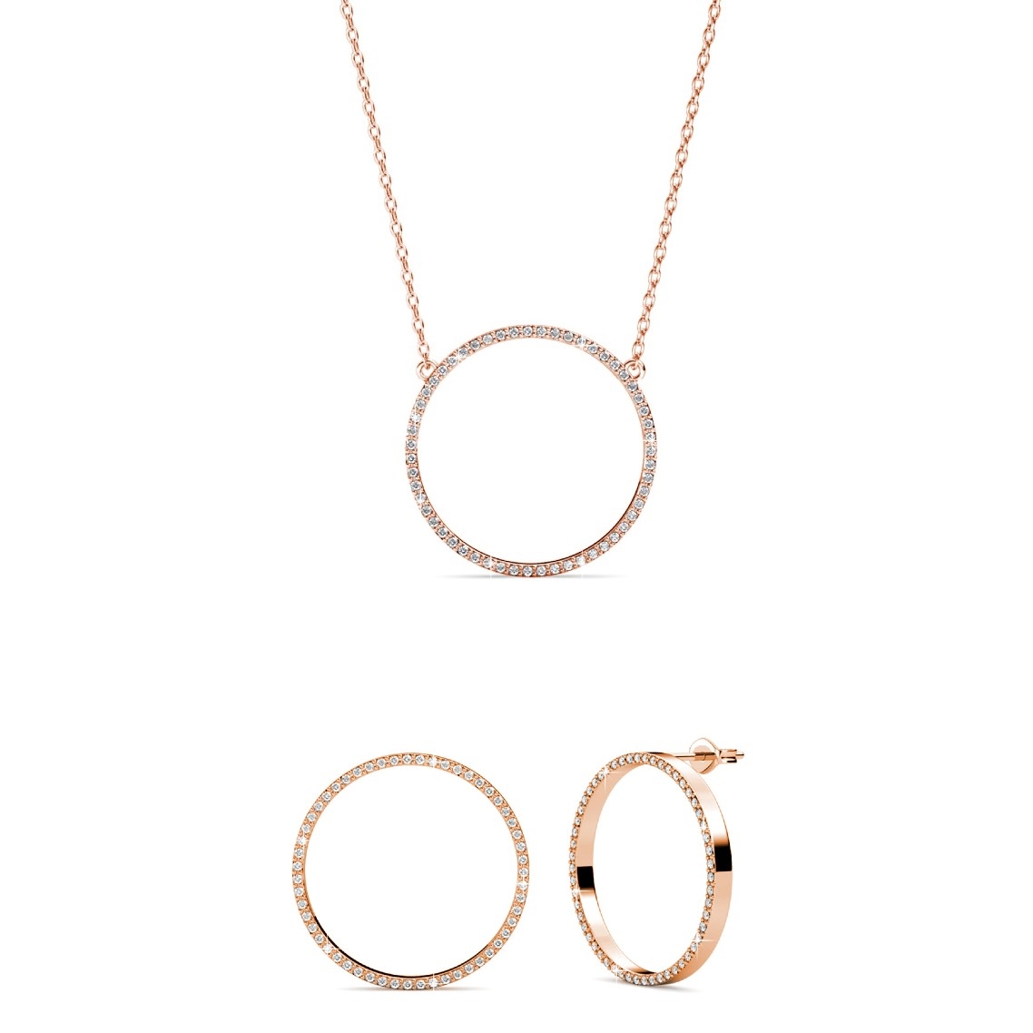 Parures Olina - Or Rosé et Cristal