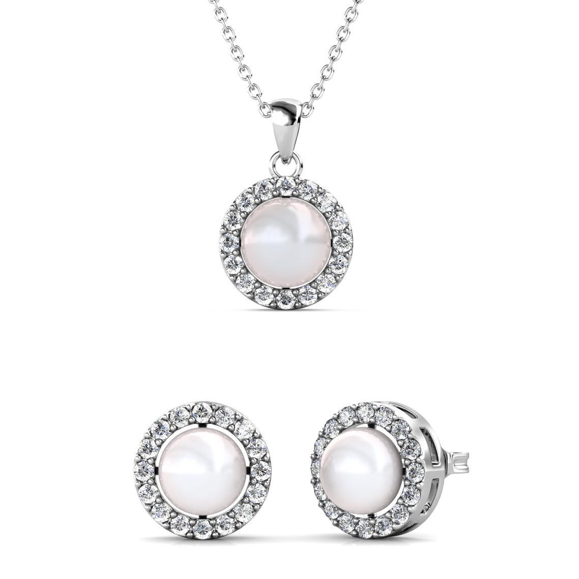 Parures Circlet Pearl - Argenté et Cristal