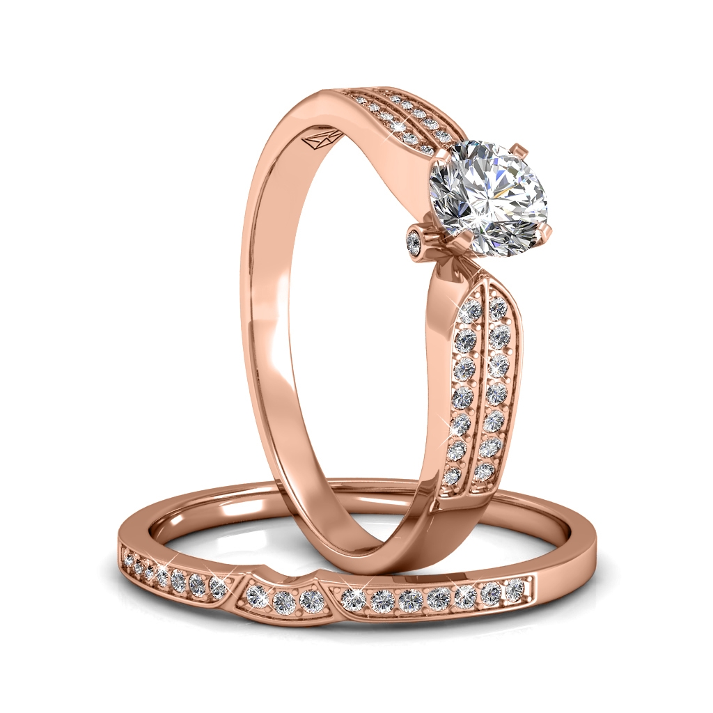 Bague Empress - Or Rosé et Cristal
